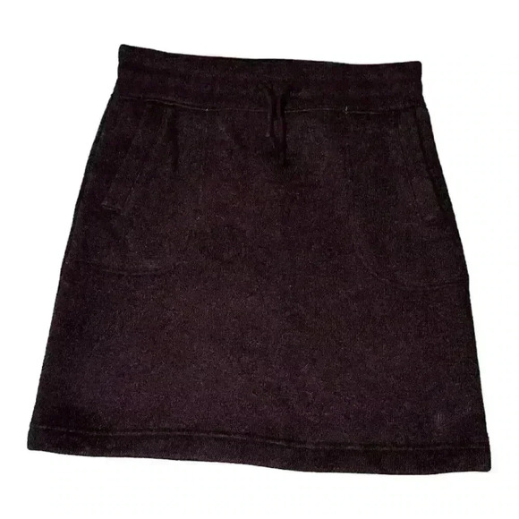 Woolrich BlackBerry Heather Doe Fleece Short Drawstring Skirt Size XS - Picture 3 of 8